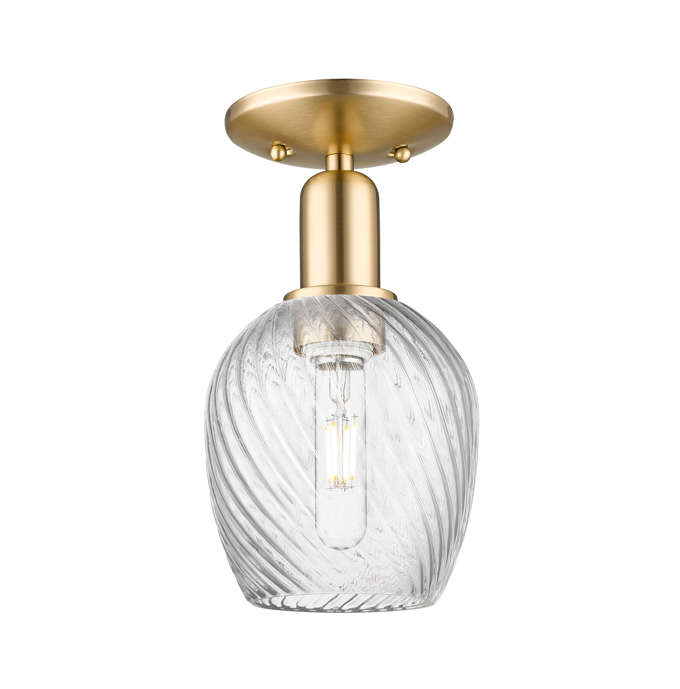 Arcadia Semi-Flush Mount Brushed Satin Nickel