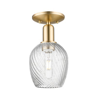 Arcadia Semi-Flush Mount Brushed Satin Nickel