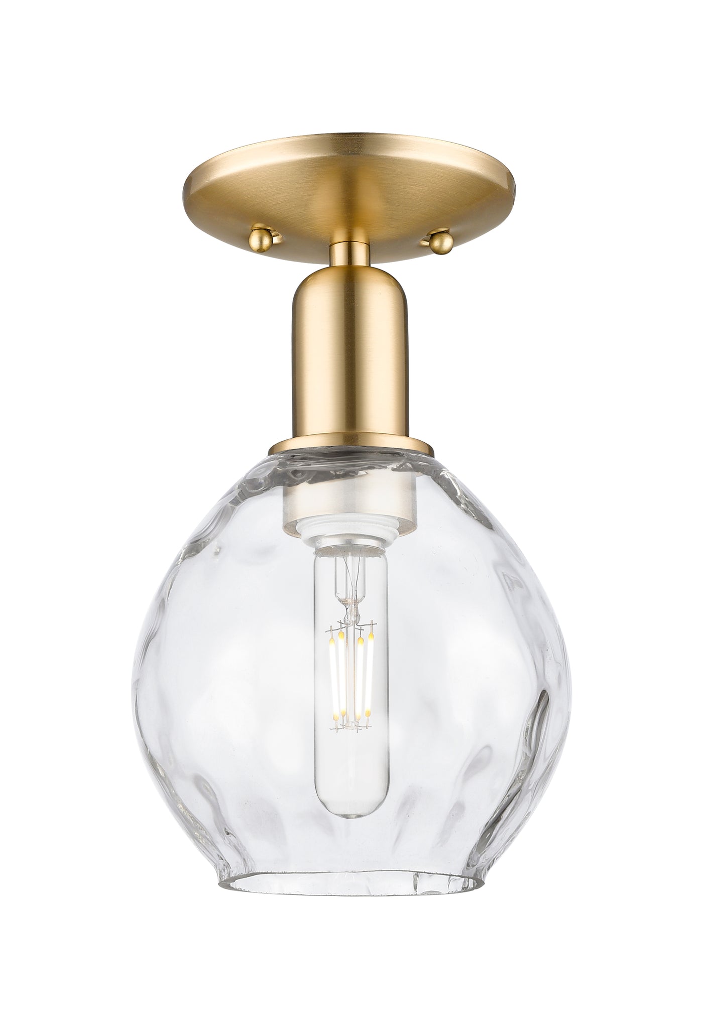Arcadia Semi-Flush Mount Brushed Satin Nickel