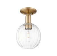 Arcadia Semi-Flush Mount Brushed Satin Nickel