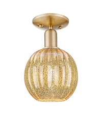 Arcadia Semi-Flush Mount Brushed Satin Nickel