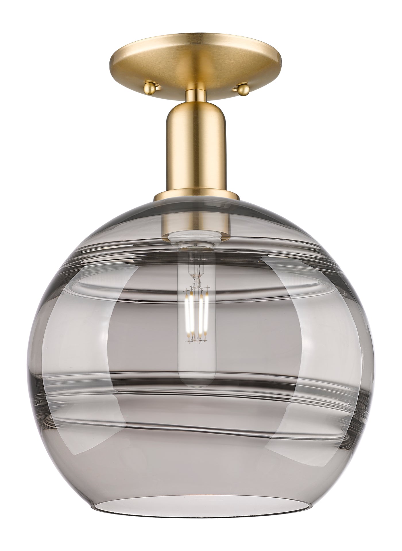 Arcadia Semi-Flush Mount Brushed Satin Nickel