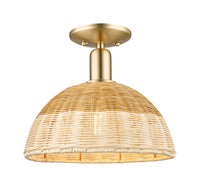 Arcadia Semi-Flush Mount Brushed Satin Nickel