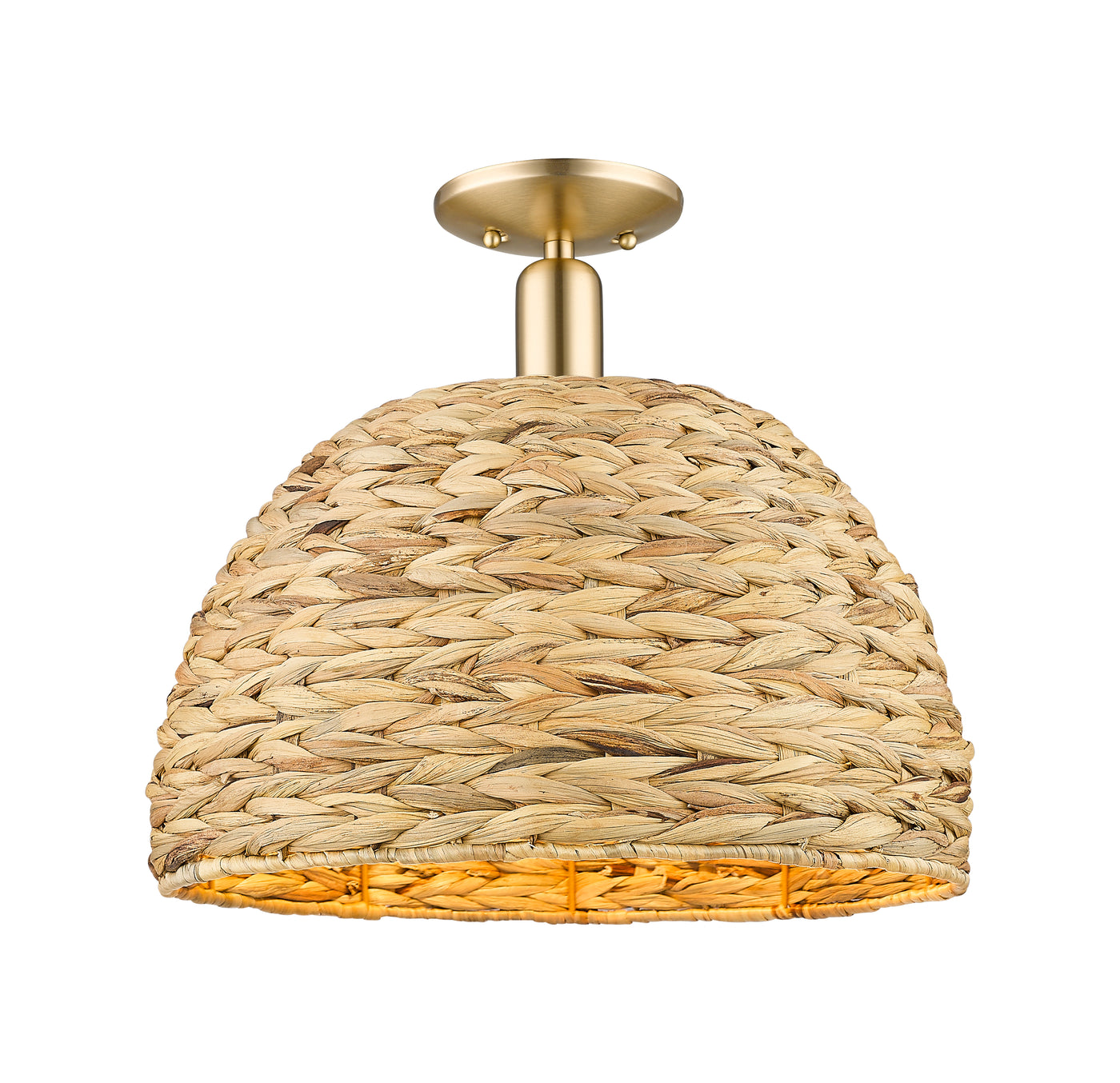 Arcadia Semi-Flush Mount Brushed Satin Nickel