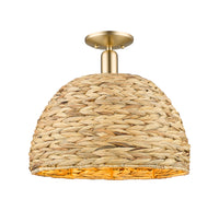 Arcadia Semi-Flush Mount Brushed Satin Nickel