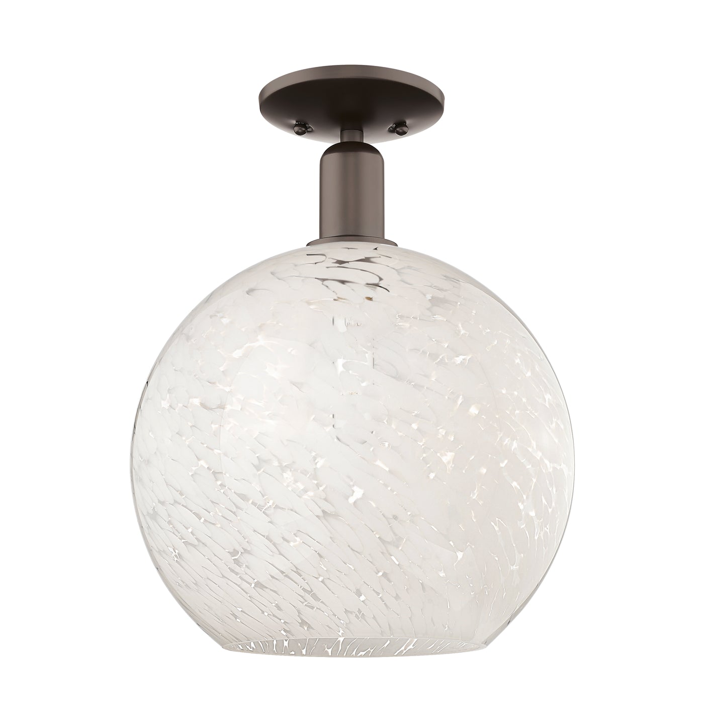 Arcadia Semi-Flush Mount Brushed Satin Nickel