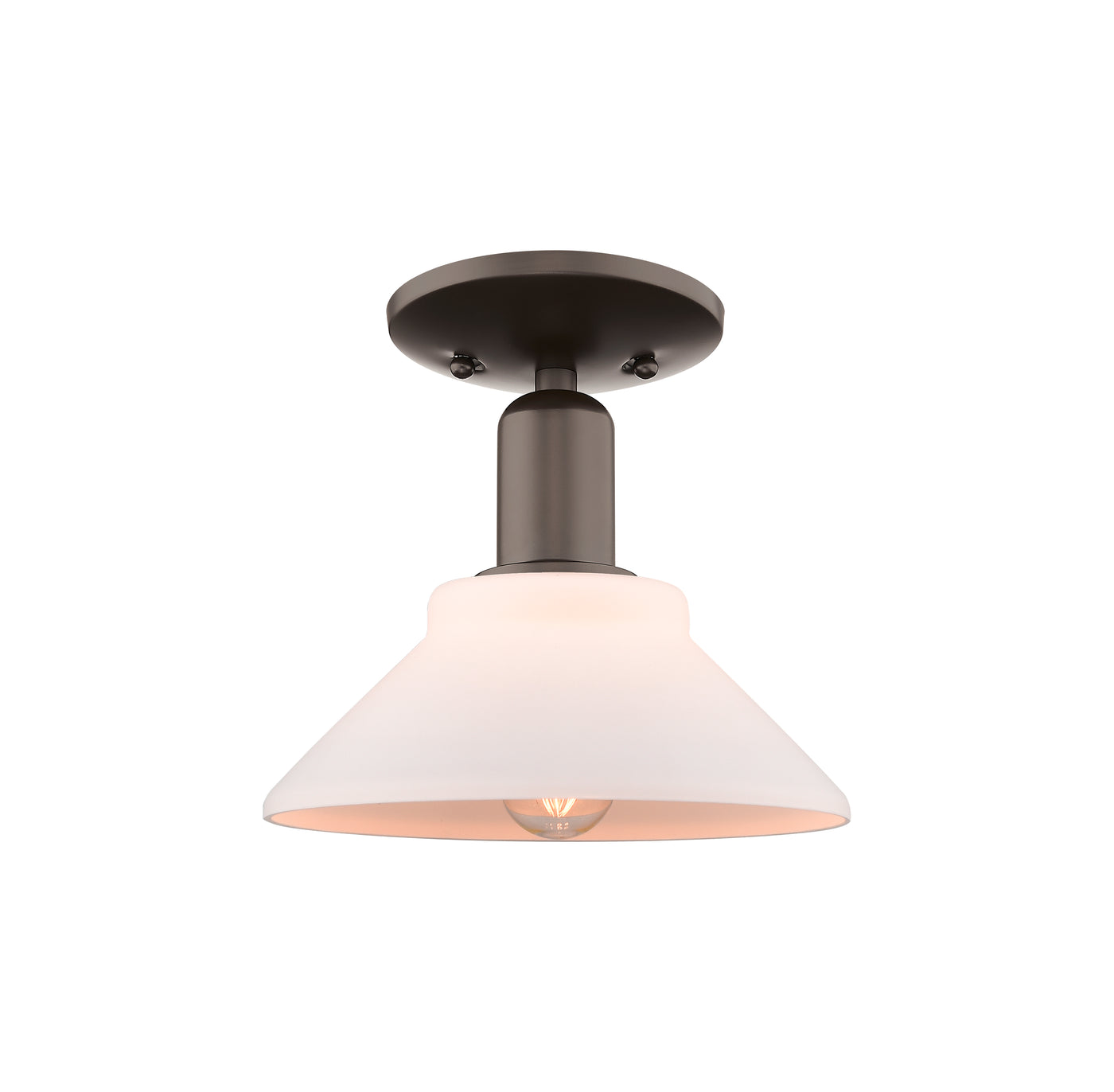 Arcadia Semi-Flush Mount Brushed Satin Nickel