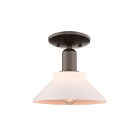 Arcadia Semi-Flush Mount Brushed Satin Nickel