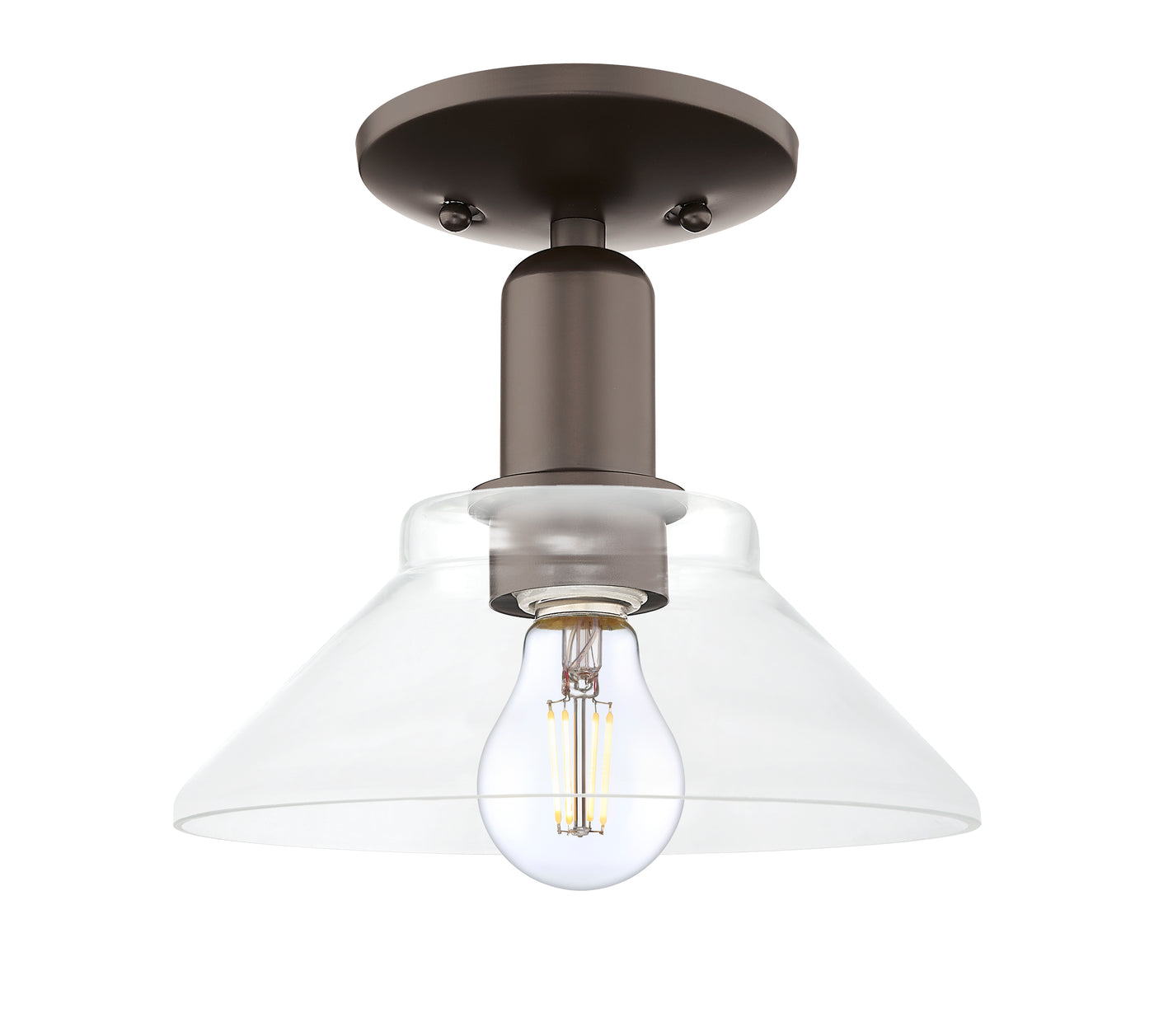 Arcadia Semi-Flush Mount Brushed Satin Nickel