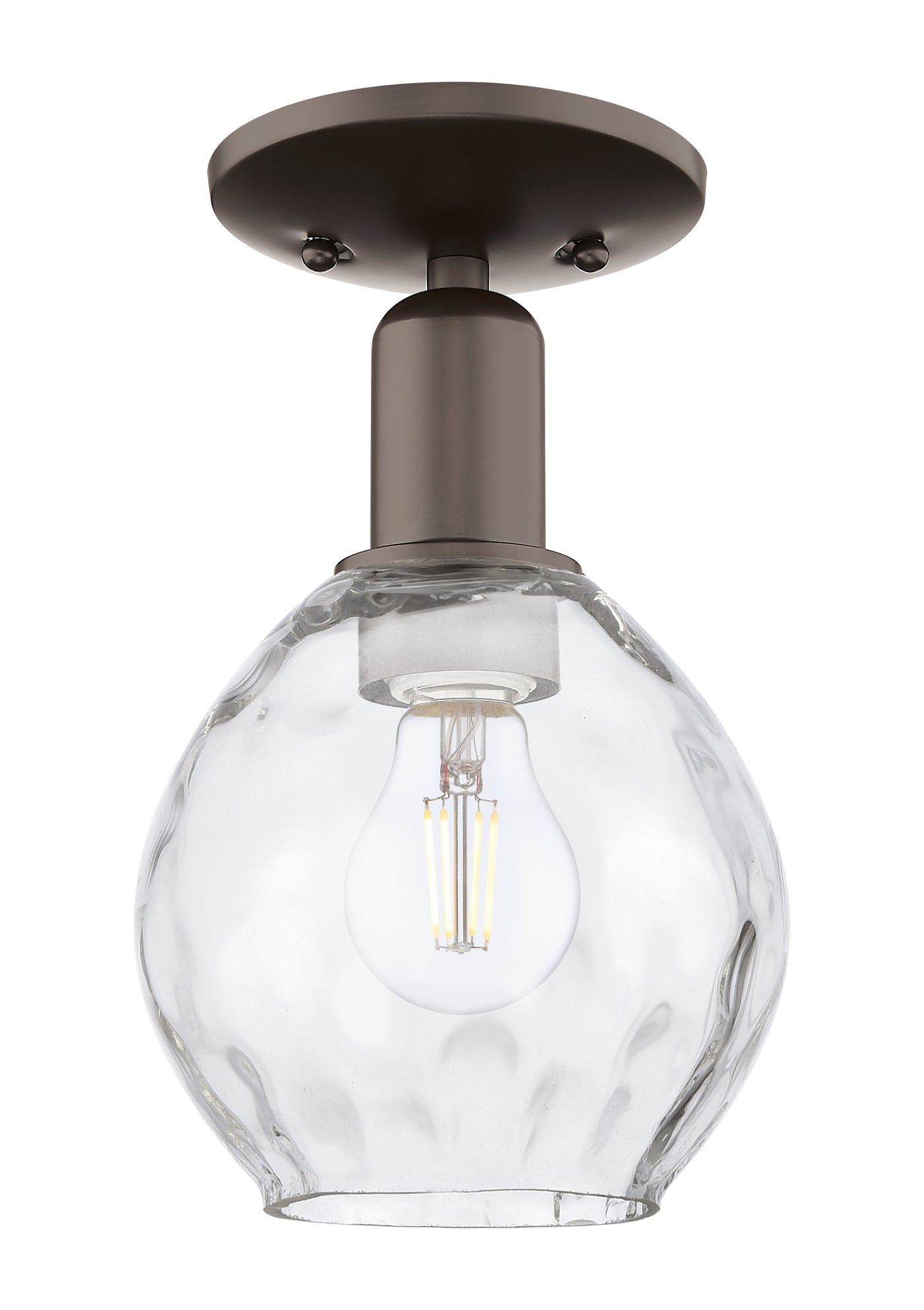 Arcadia Semi-Flush Mount Brushed Satin Nickel