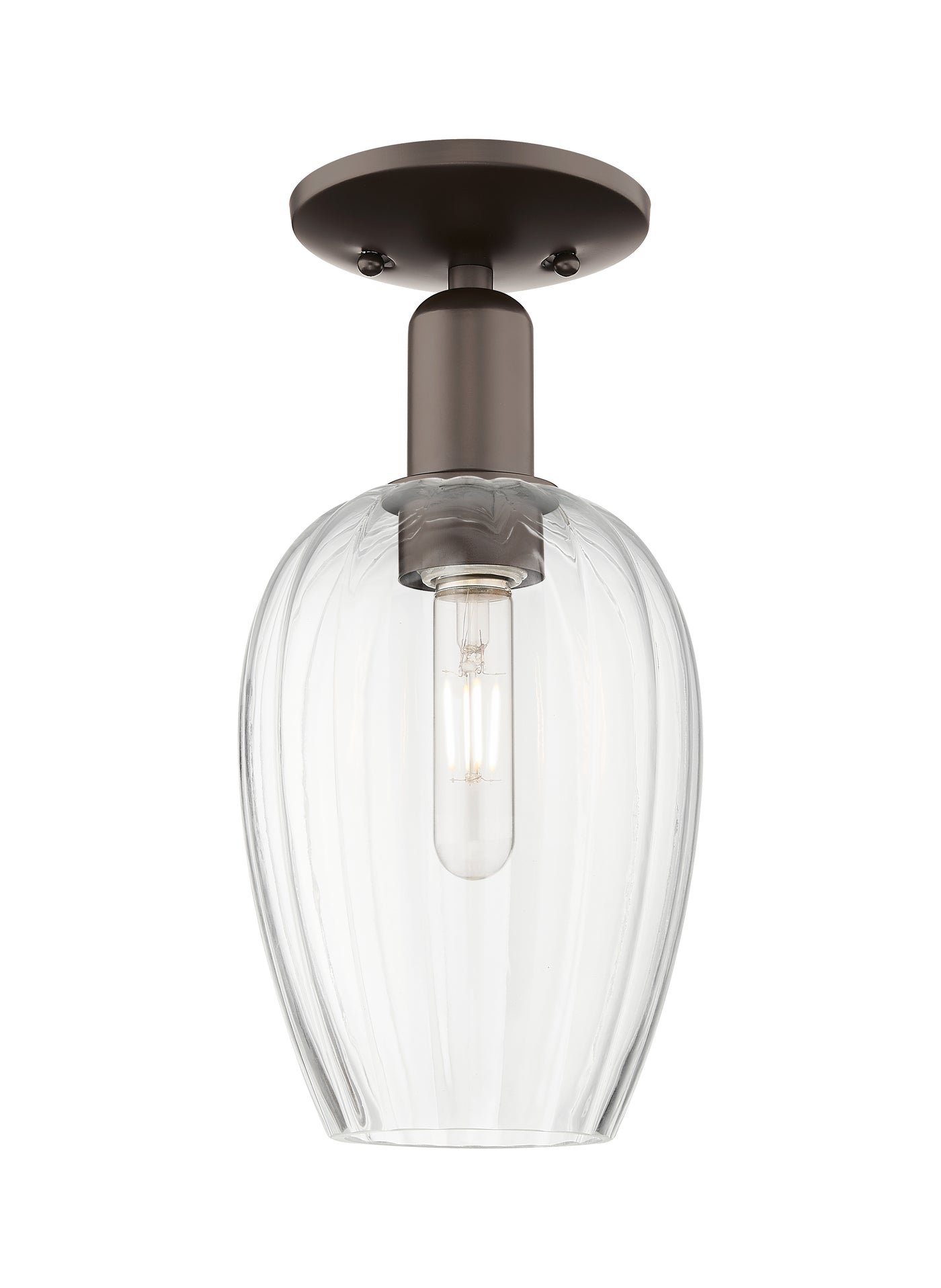 Arcadia Semi-Flush Mount Brushed Satin Nickel