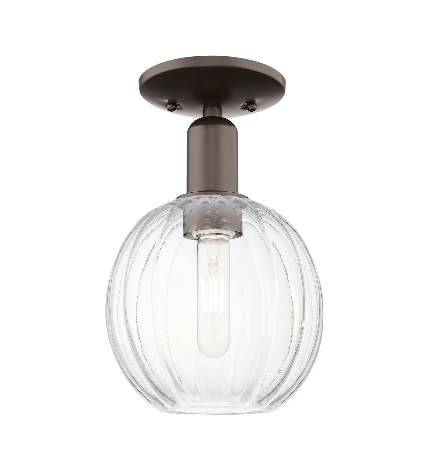 Arcadia Semi-Flush Mount Brushed Satin Nickel