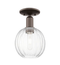 Arcadia Semi-Flush Mount Brushed Satin Nickel