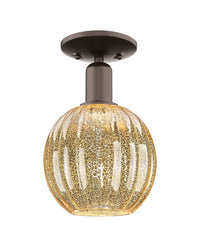 Arcadia Semi-Flush Mount Brushed Satin Nickel