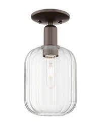 Arcadia Semi-Flush Mount Cast Brass Nickel