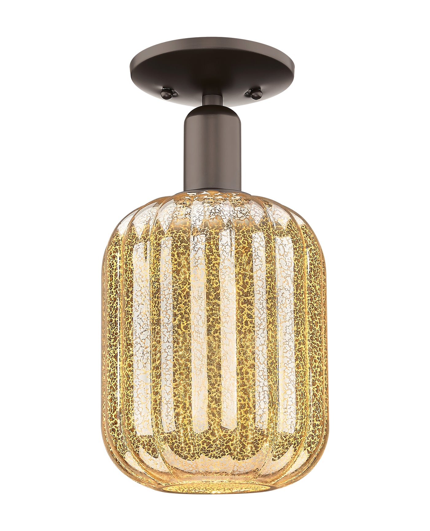 Arcadia Semi-Flush Mount Cast Brass Nickel