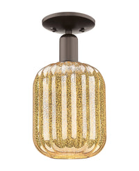 Arcadia Semi-Flush Mount Cast Brass Nickel