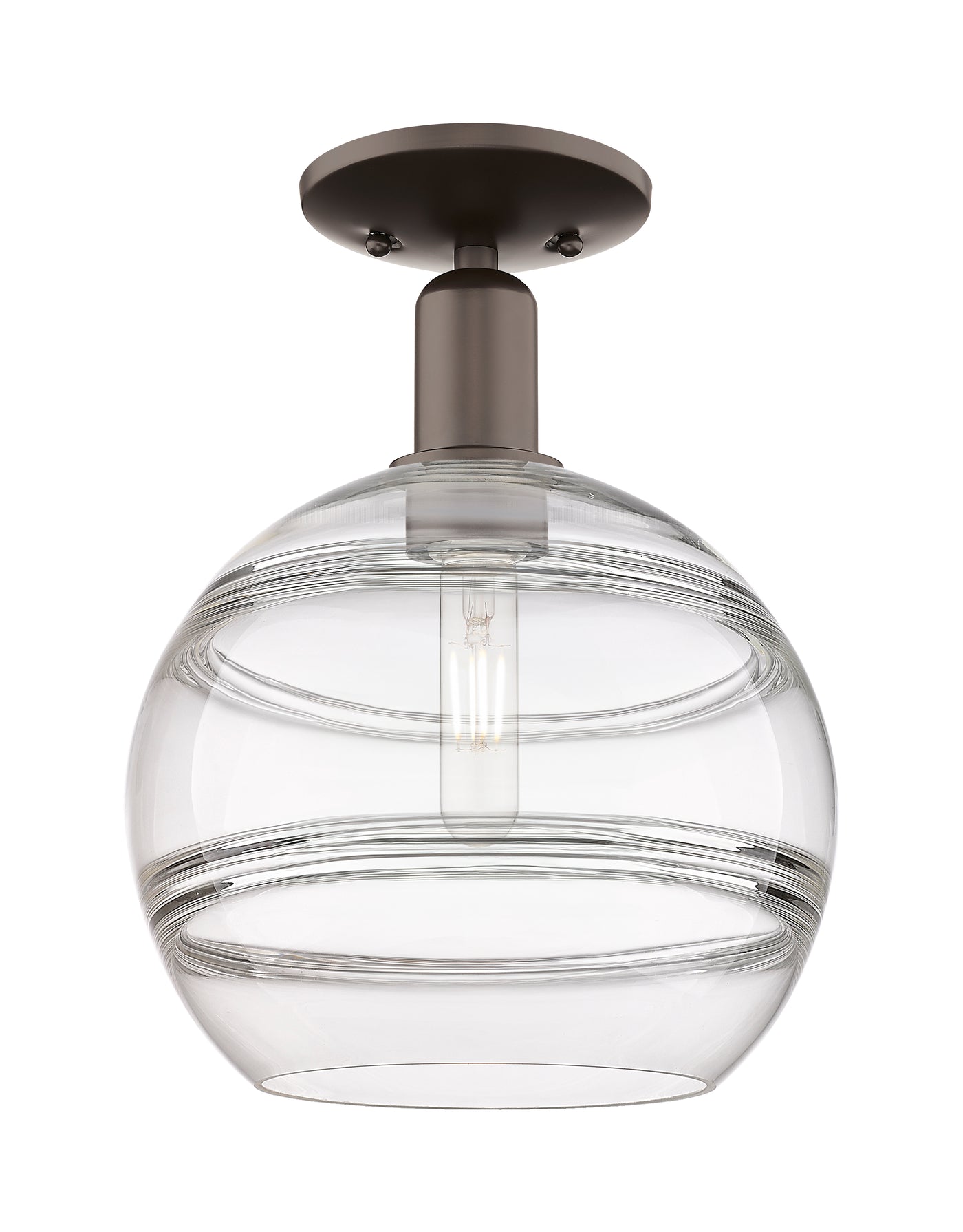 Arcadia Semi-Flush Mount Brushed Satin Nickel