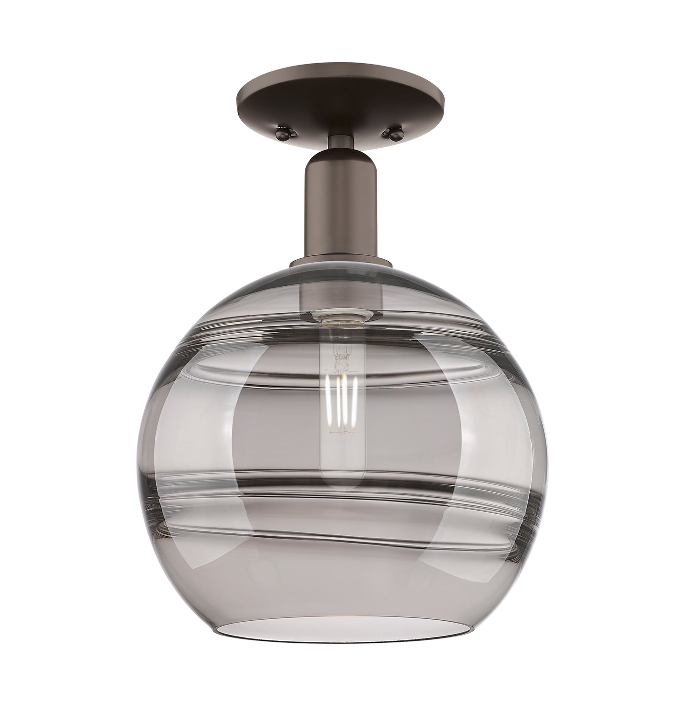 Arcadia Semi-Flush Mount Brushed Satin Nickel