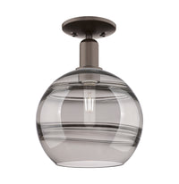 Arcadia Semi-Flush Mount Brushed Satin Nickel