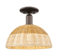 Arcadia Semi-Flush Mount Brushed Satin Nickel
