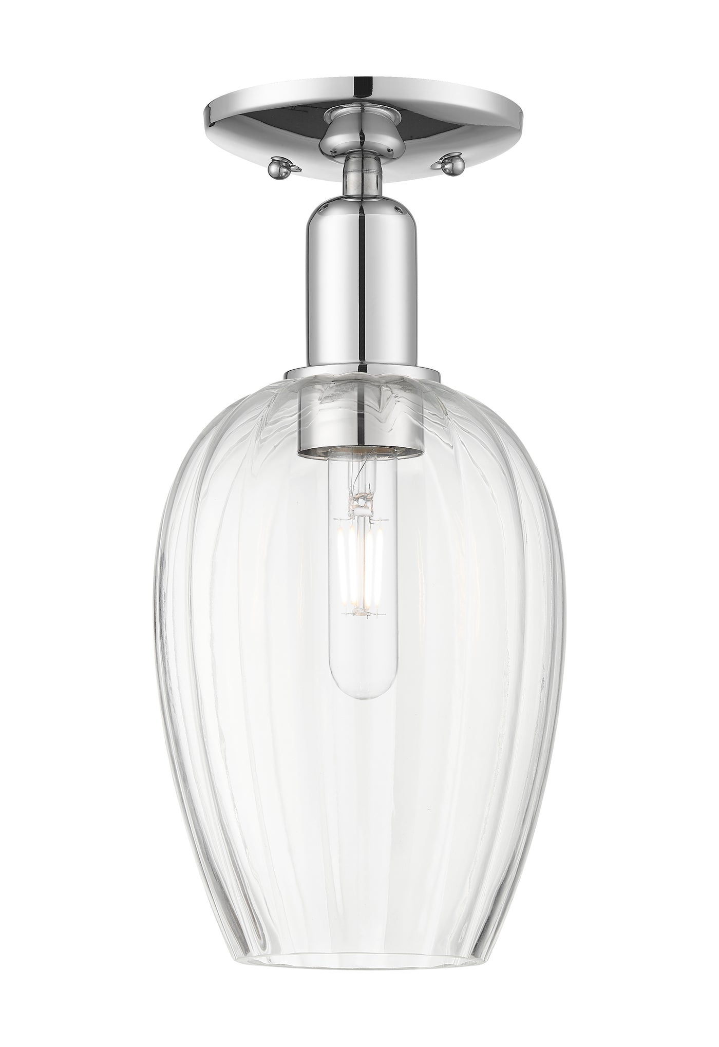 Arcadia Semi-Flush Mount Brushed Satin Nickel