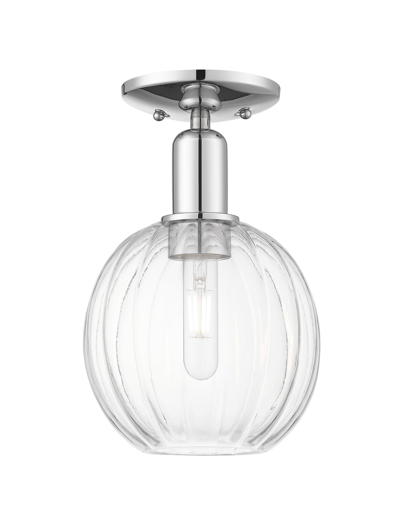 Arcadia Semi-Flush Mount Brushed Satin Nickel