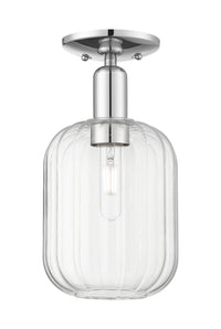 Arcadia Semi-Flush Mount Cast Brass Nickel