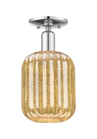 Arcadia Semi-Flush Mount Cast Brass Nickel