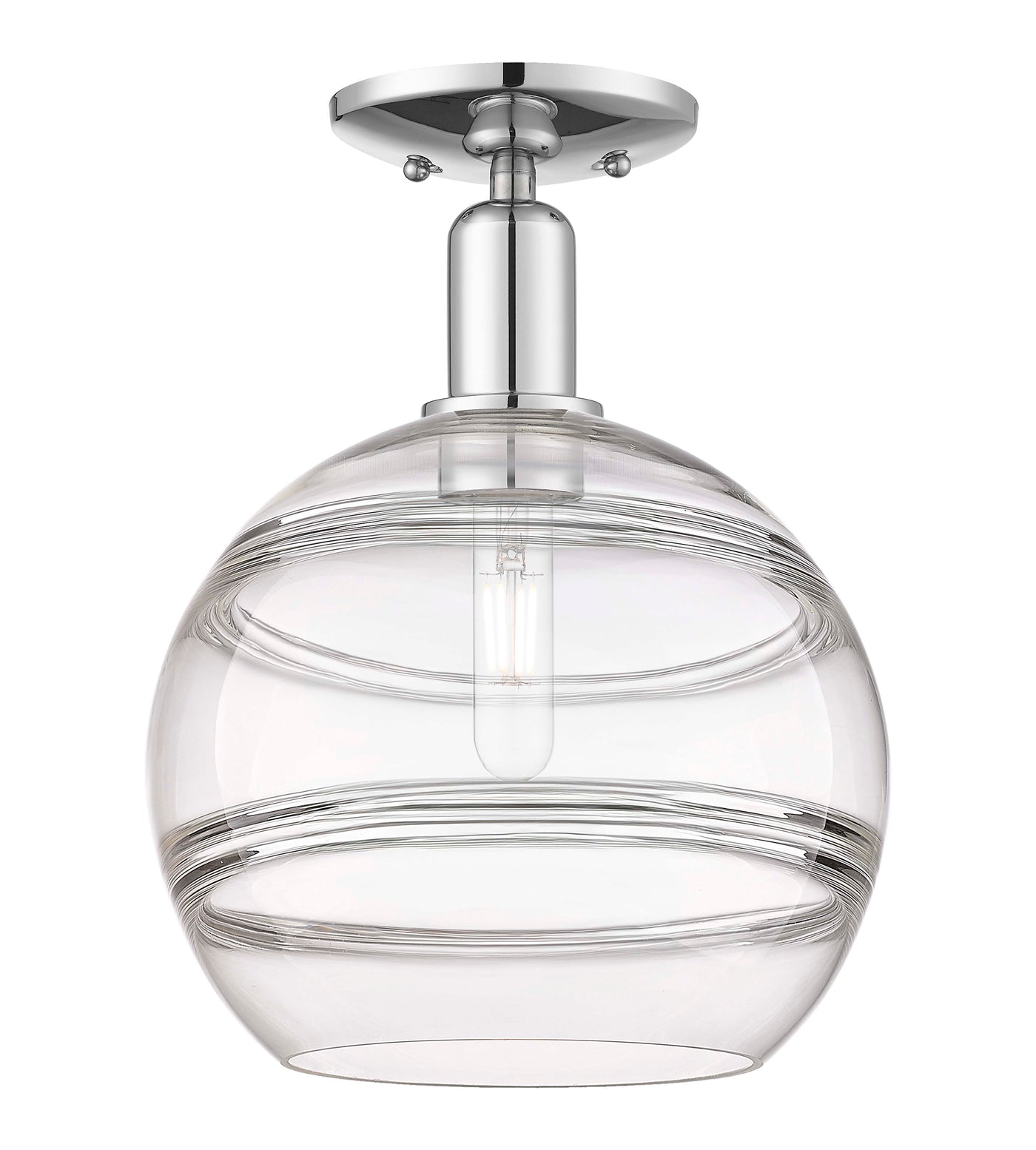 Arcadia Semi-Flush Mount Brushed Satin Nickel