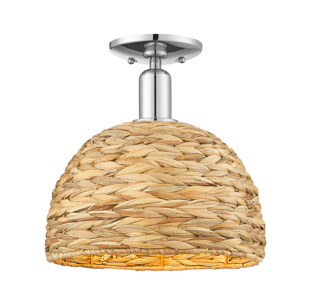 Arcadia Semi-Flush Mount Brushed Satin Nickel