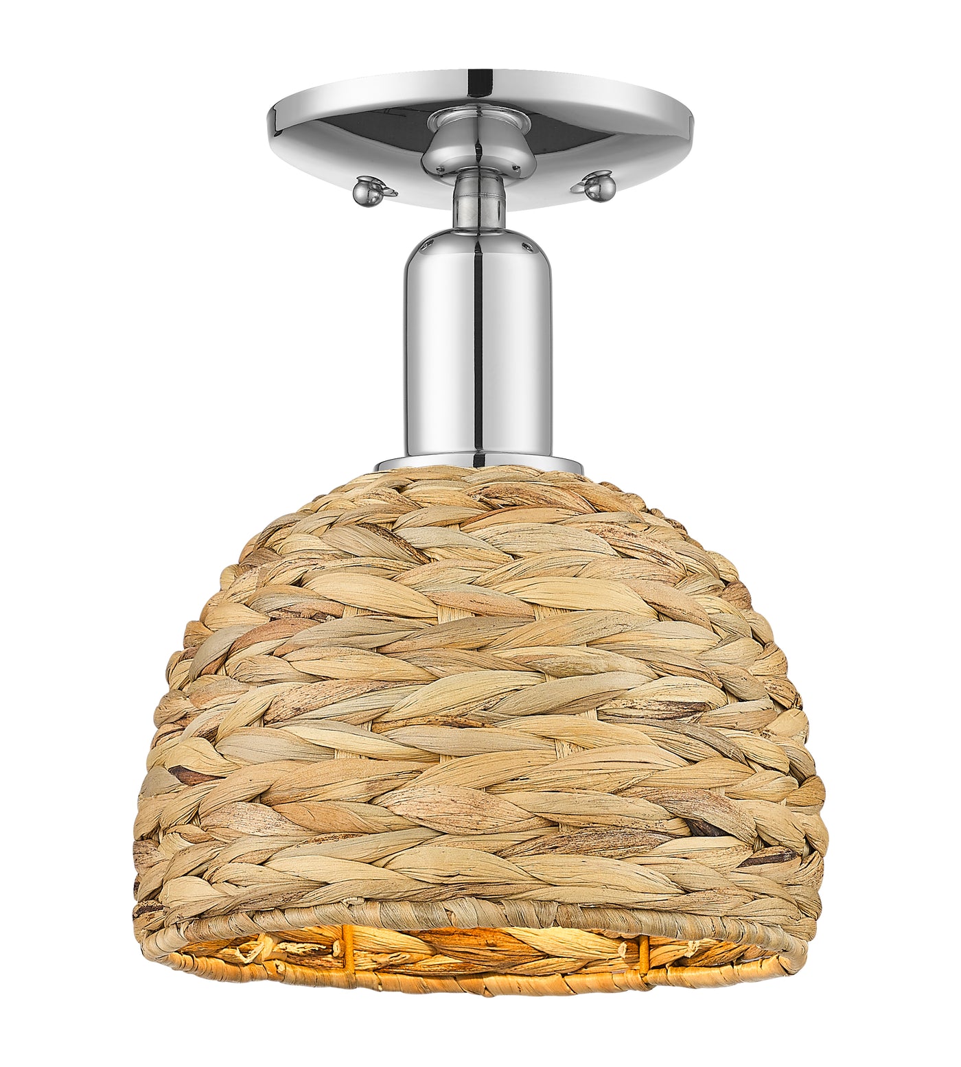 Arcadia Semi-Flush Mount Satin Nickel