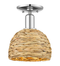 Arcadia Semi-Flush Mount Satin Nickel