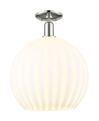 Arcadia Semi-Flush Mount Brushed Satin Nickel