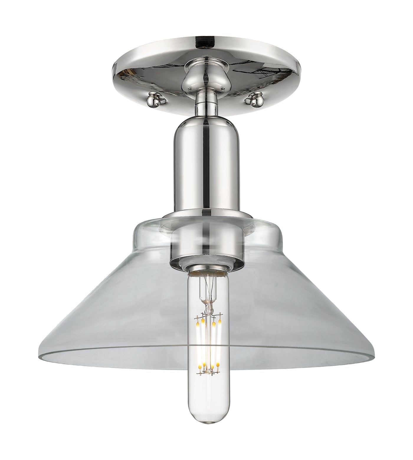 Arcadia Semi-Flush Mount Brushed Satin Nickel