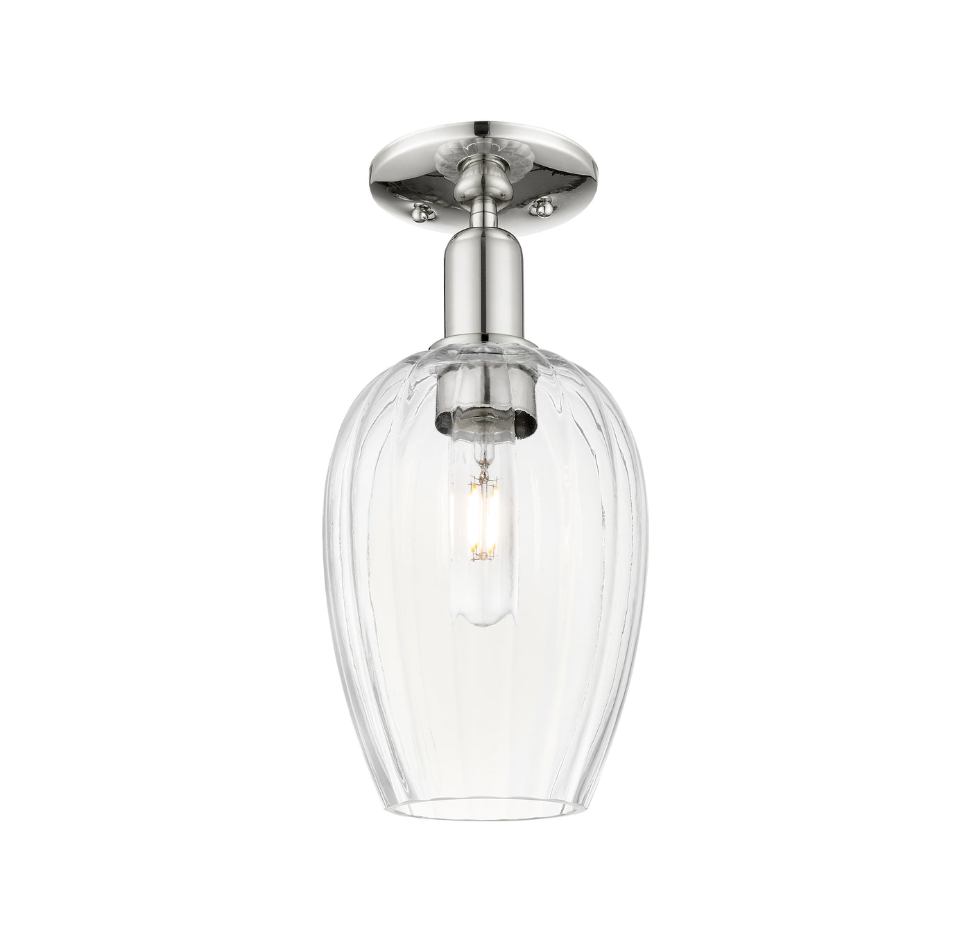 Arcadia Semi-Flush Mount Brushed Satin Nickel