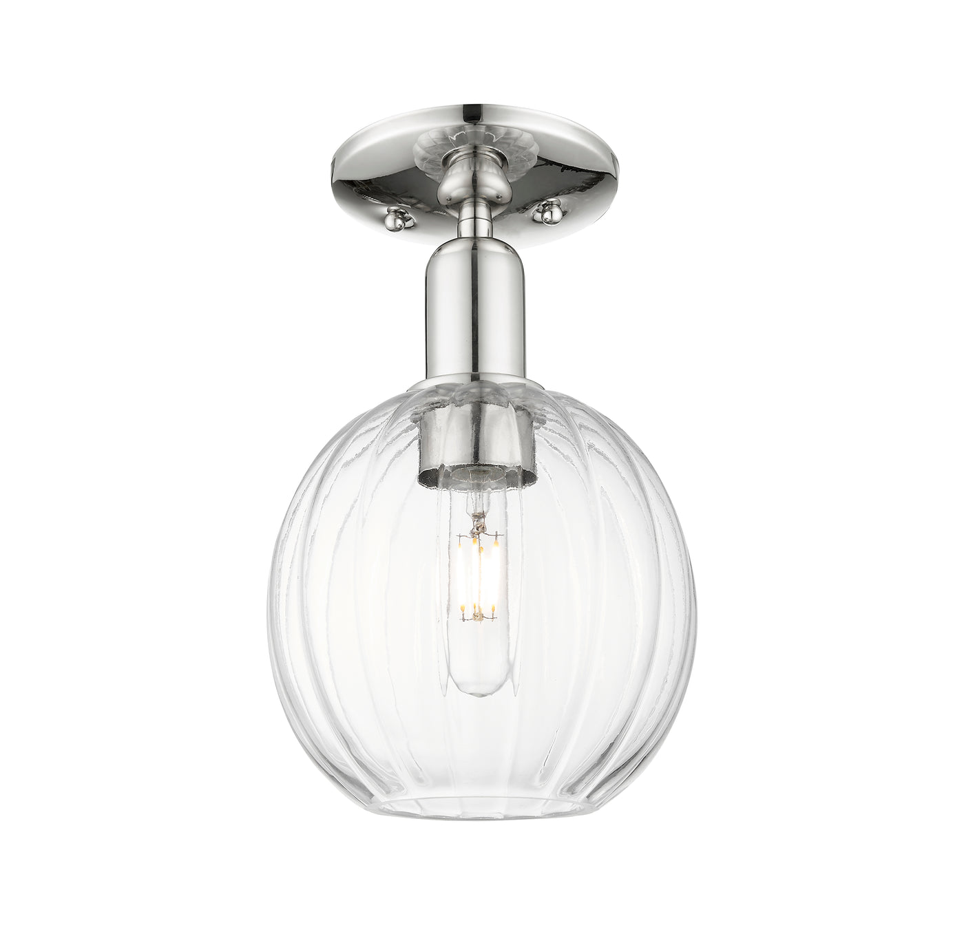 Arcadia Semi-Flush Mount Brushed Satin Nickel