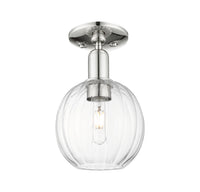 Arcadia Semi-Flush Mount Brushed Satin Nickel