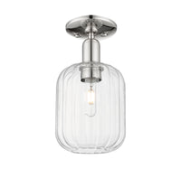 Arcadia Semi-Flush Mount Cast Brass Nickel