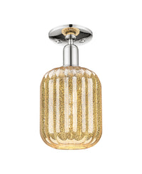 Arcadia Semi-Flush Mount Cast Brass Nickel