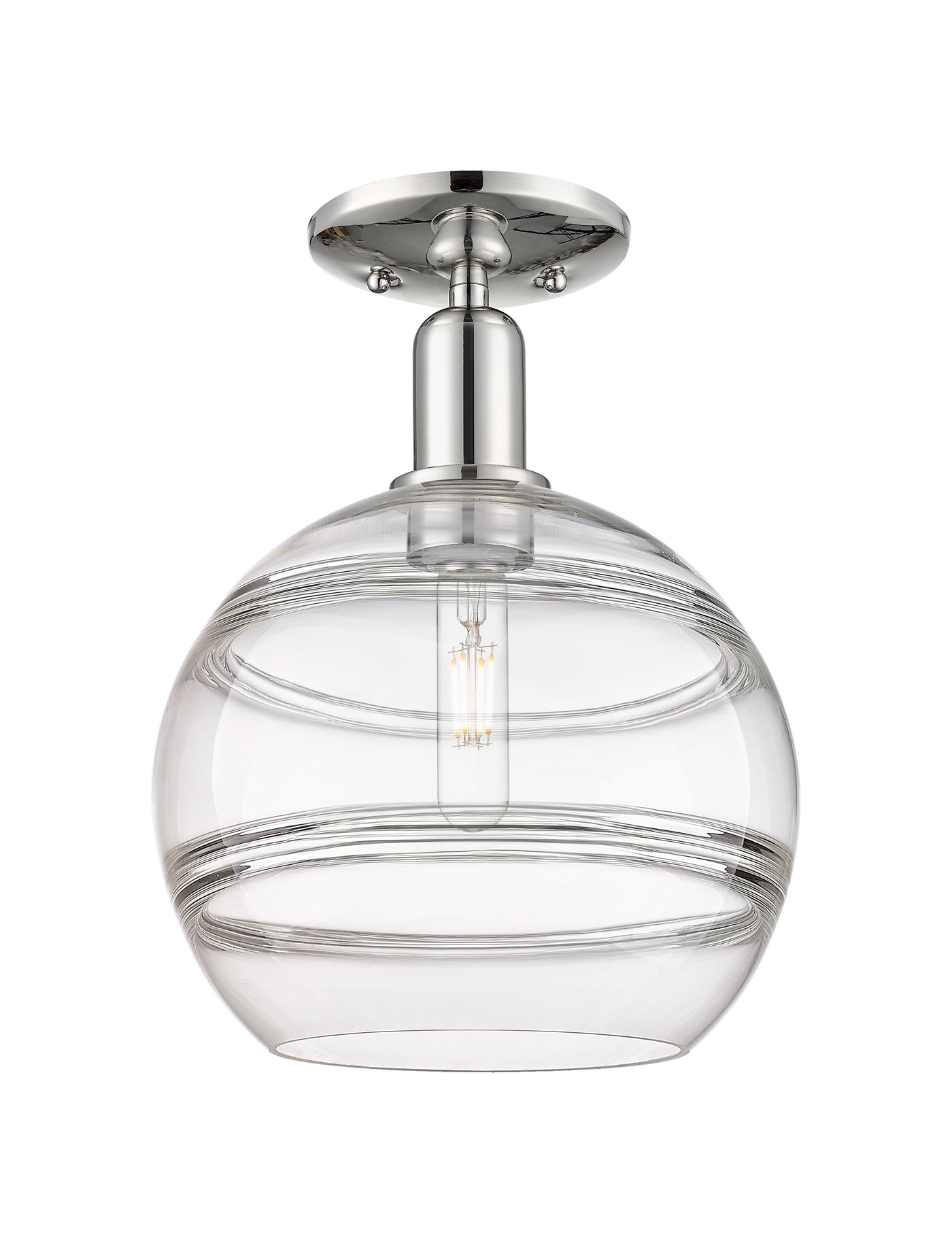 Arcadia Semi-Flush Mount Brushed Satin Nickel