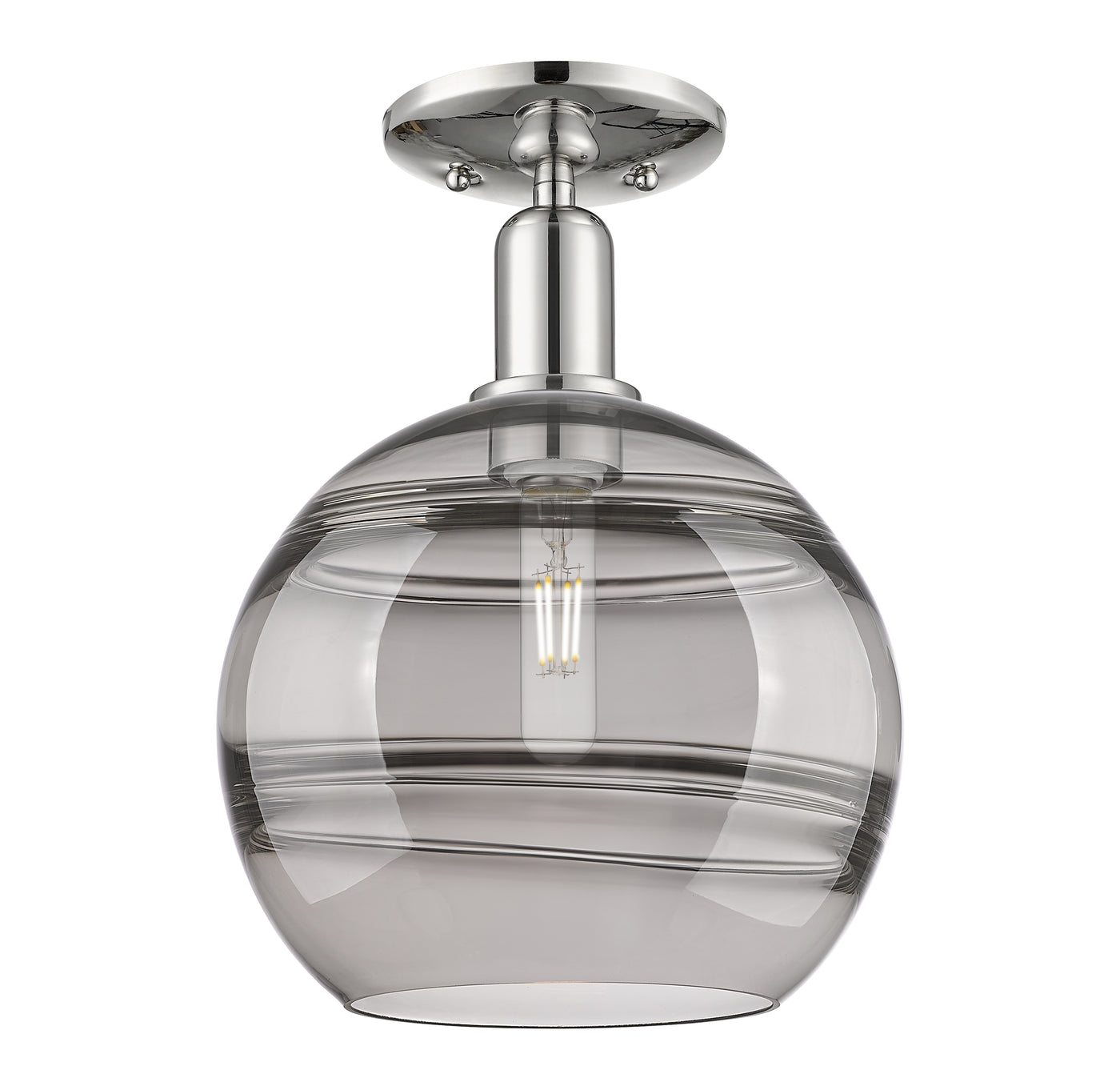 Arcadia Semi-Flush Mount Brushed Satin Nickel