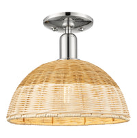 Arcadia Semi-Flush Mount Brushed Satin Nickel