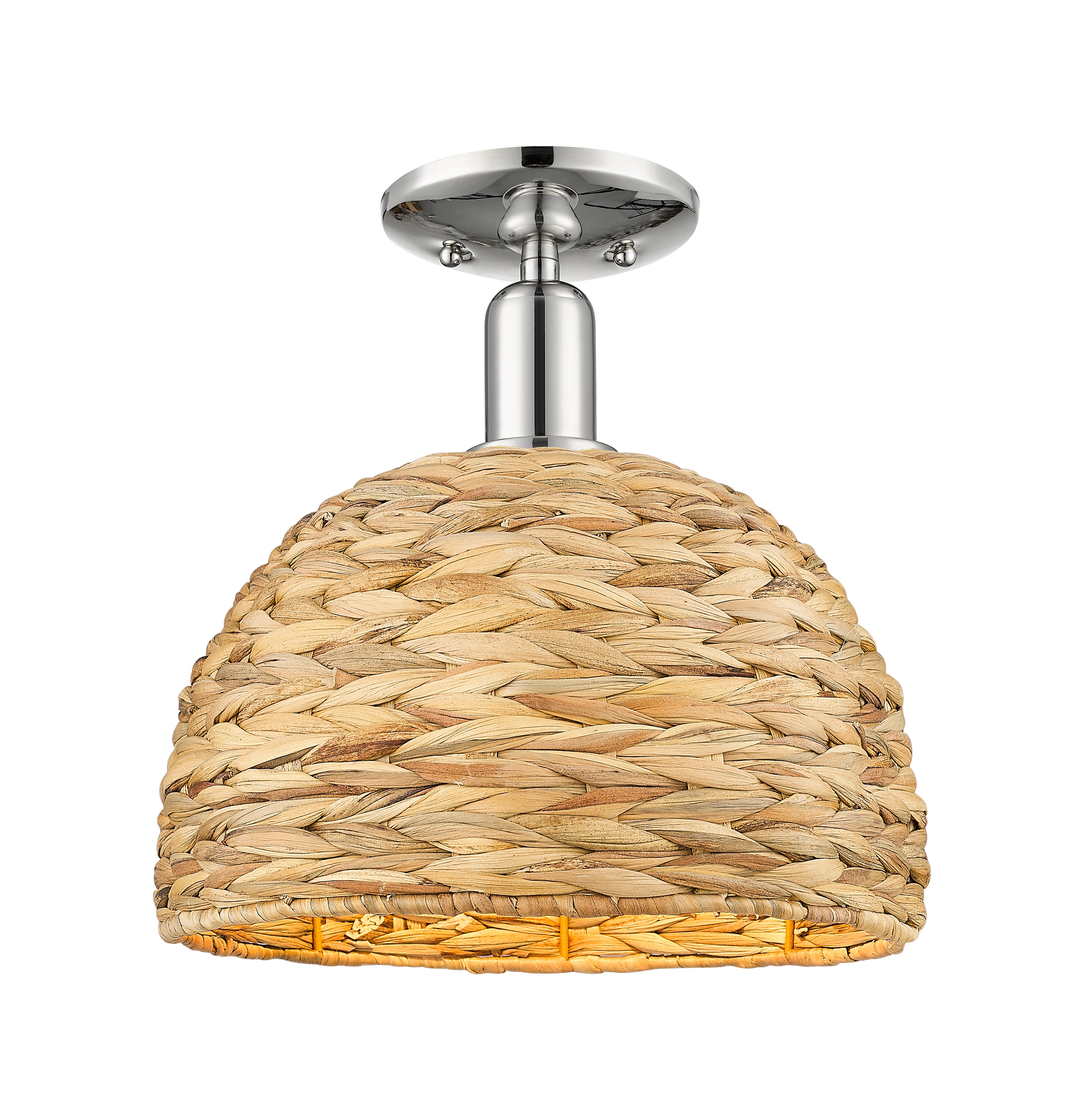 Arcadia Semi-Flush Mount Brushed Satin Nickel