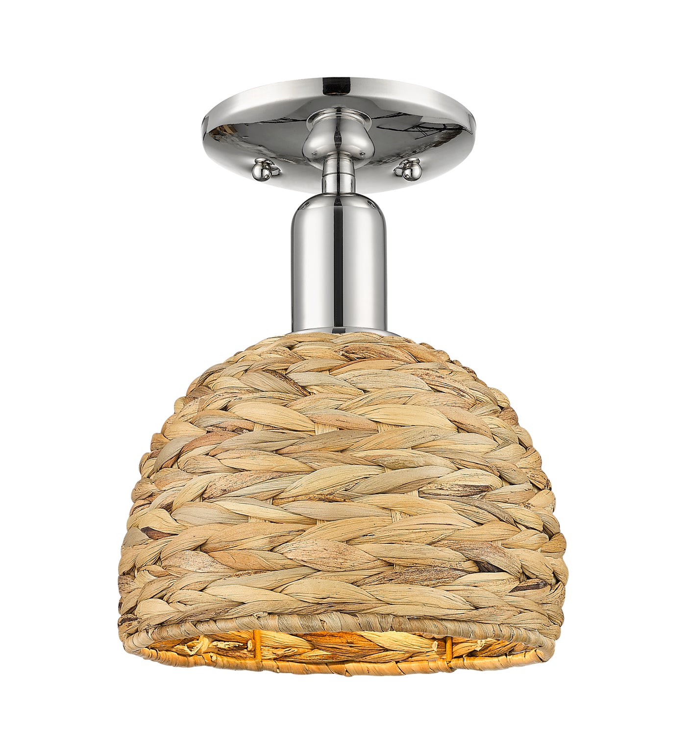 Arcadia Semi-Flush Mount Satin Nickel
