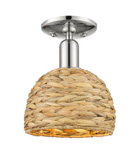 Arcadia Semi-Flush Mount Satin Nickel