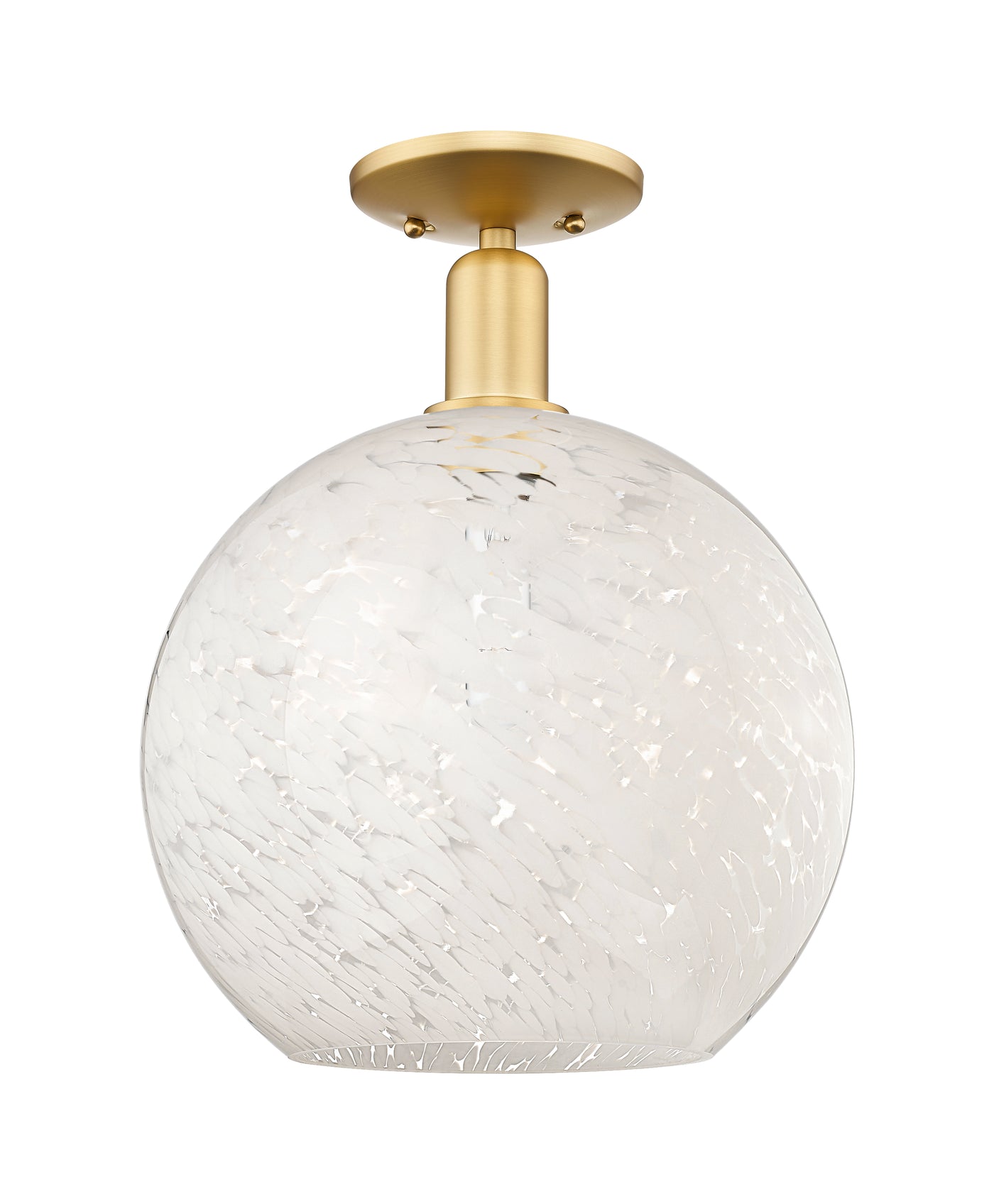 Arcadia Semi-Flush Mount Brushed Satin Nickel