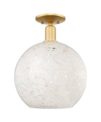 Arcadia Semi-Flush Mount Brushed Satin Nickel