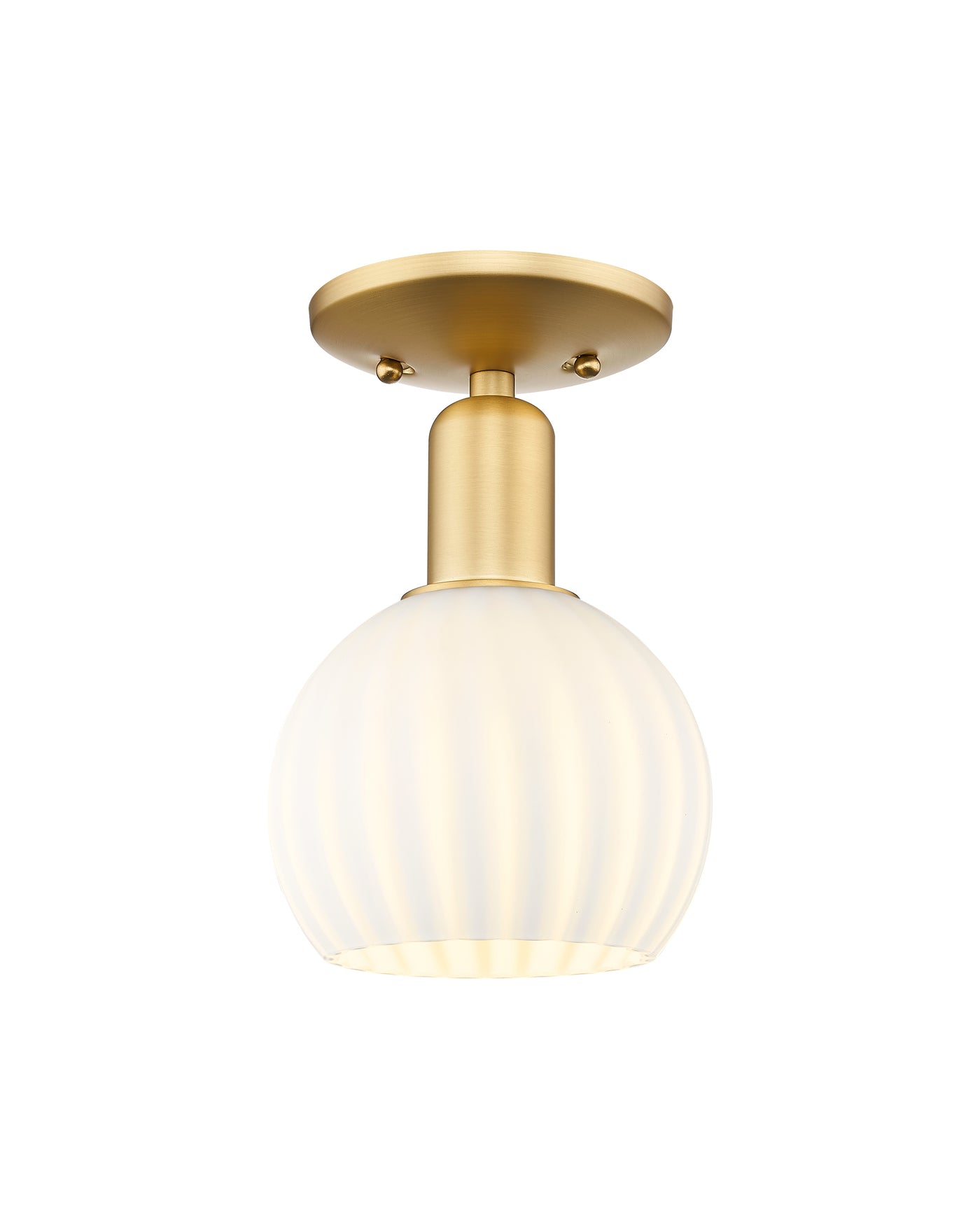 Arcadia Semi-Flush Mount Brushed Satin Nickel