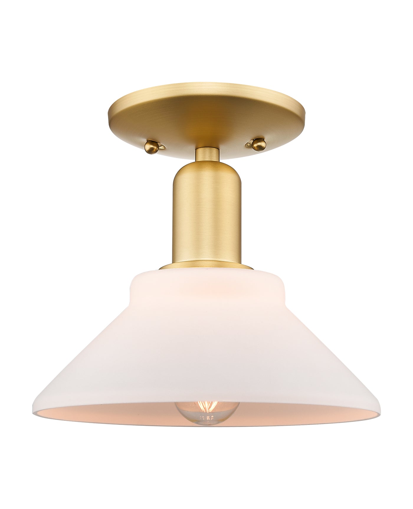 Arcadia Semi-Flush Mount Brushed Satin Nickel